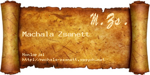 Machala Zsanett névjegykártya